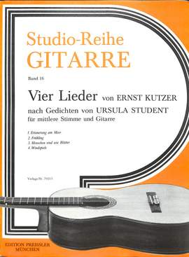 Ernst Kutzer: Vier Lieder op. 109