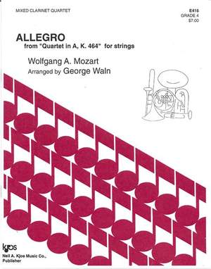 Mozart, Wolfgang Amadeus: Allegro (clarinet quartet)