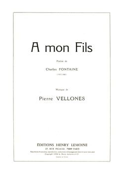 Pierre Vellones: A mon fils