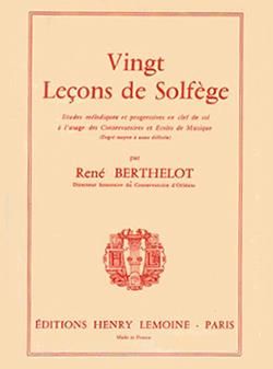 René Berthelot: Leçons en clé de sol (20) sans accompagnement
