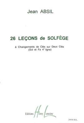 Jean Absil: 26 Leçons 2 clés sans accompagnement