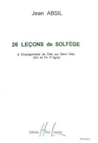 Jean Absil: 26 Leçons 2 clés sans accompagnement