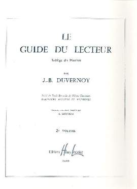 Jean-Baptiste Duvernoy: Guide du lecteur Vol.2