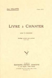 Jean Vilatte: Livre à chanter