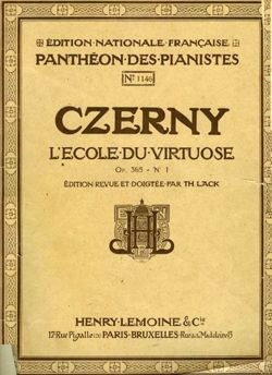 Carl Czerny: Ecole du virtuose Op.365 n°1