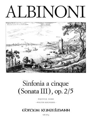 Albinoni, Tommaso: Sinfonia a cinque (Sonata III) op. 2/5 D-Dur