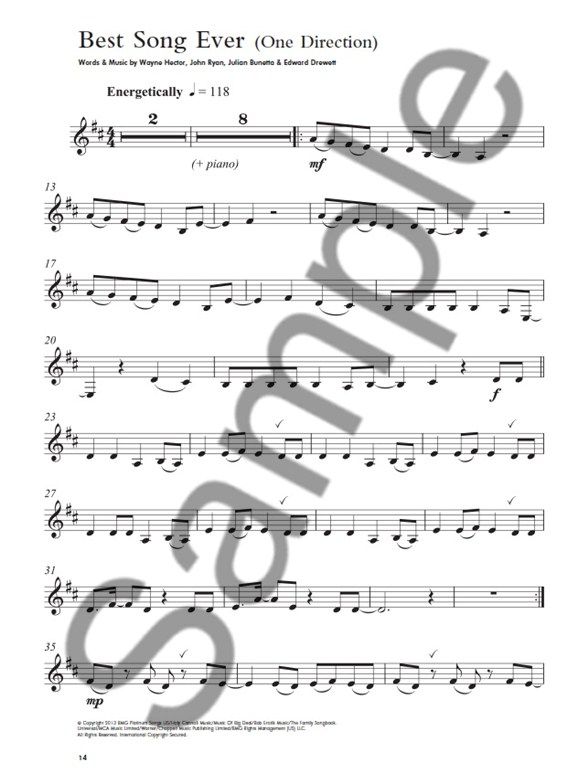 clarinet sheet music pop easy