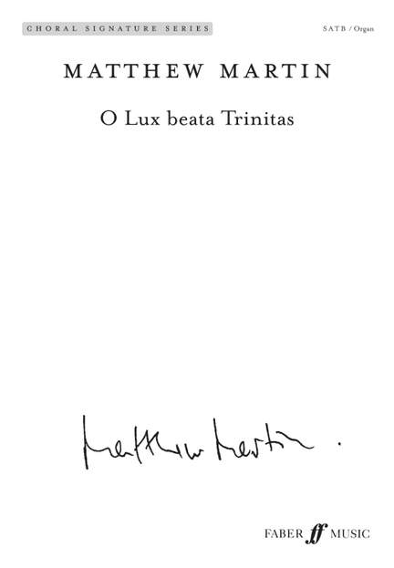 O Lux beata Trinitas. SATB (CSS)