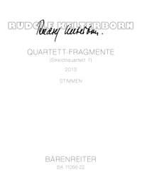 Kelterborn, Rudolf: Quartet Fragments (String Quartet 7)