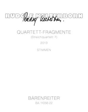 Kelterborn, Rudolf: Quartet Fragments (String Quartet 7)