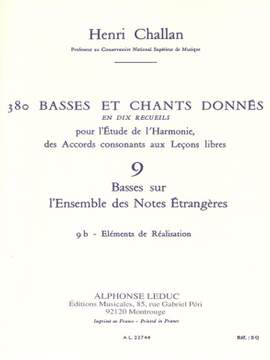 Henri Challan: 380 Basses et Chants Donnés Vol. 9B