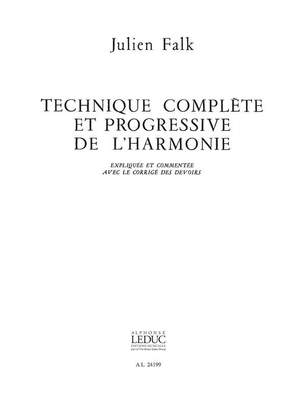 Julien Falk: Technique complète et progressive de l'Harmonie