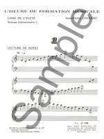 Jean-Pierre Couleau: L'heure de formation musicale - Elém. 1 - Elève Product Image