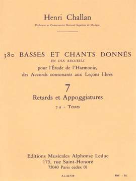 Henri Challan: 380 Basses et Chants Donnés Vol. 7A
