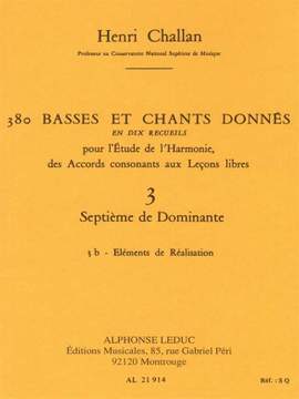 Henri Challan: 380 Basses et Chants Donnés Vol. 3B