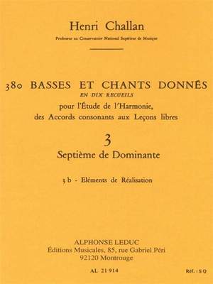 Henri Challan: 380 Basses et Chants Donnés Vol. 3B