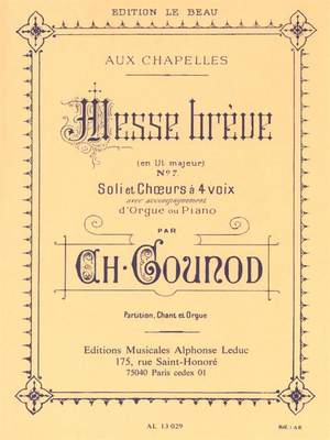Charles Gounod: Messe Breve No. 7 for SATB and Organ