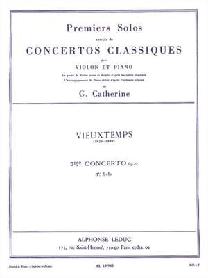 Henri Vieuxtemps Premiers Solos Extraits De Concertos Classiques Presto Sheet Music