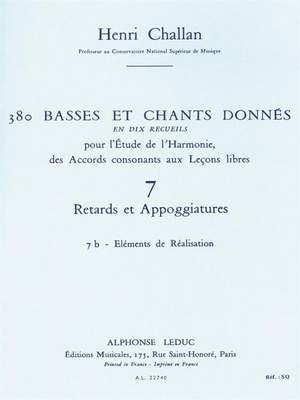 Henri Challan: 380 Basses et Chants Donnés Vol. 7B