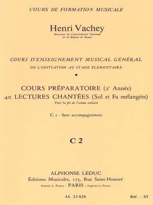 Henri Vachey: 40 Exercises With Treble And Bass Clefs Mixed