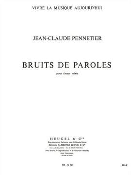 Jean-Claude Pennetier: Word Sounds, for Mixed Choir