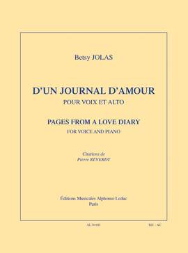 Betsy Jolas: D'un Journal D'amour