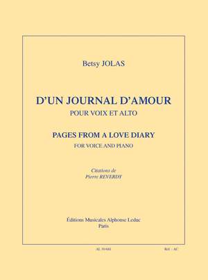 Betsy Jolas: D'un Journal D'amour