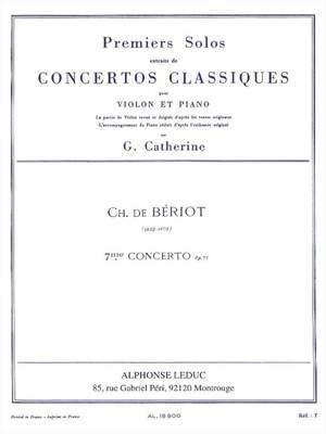 Charles Auguste de Bériot: Premier Solo Extrait du 7me Concerto pour Violon
