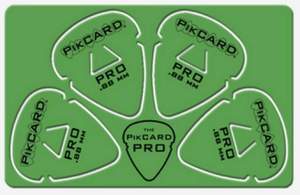 PikCard: .88mm Green Delrin (4 Guitar Picks)