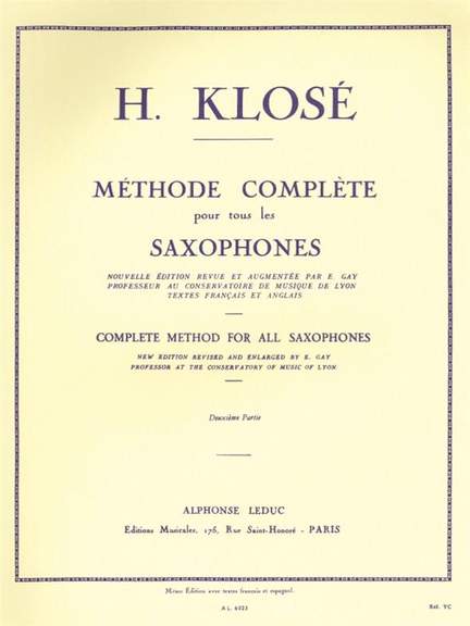Hyacinthe-Eléonore Klosé: Methode 2