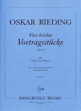 Oscar Rieding: 4 Leichte Vortragsstücke Opus 23