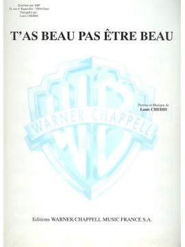 Louis Chedid: Chedid T'As Beau Pas Etre Beau