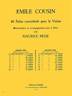 Emile Cousin: Solo concertant n°1 en ut maj.