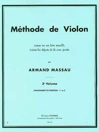 Armand Massau: Méthode de violon Vol.3 (1e et 3e positions)