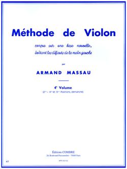 Armand Massau: Méthode de violon Vol.4 (2e, 4e et 5e positions)