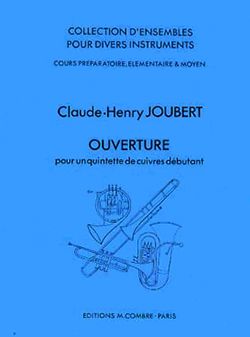 Claude-Henry Joubert: Ouverture