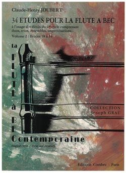 Claude-Henry Joubert: Etudes pour la flûte à bec (34) Vol.2 (18 à 34)