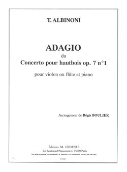 Tomaso Albinoni_Régis Boulier: Adagio du concerto Op.7 n°1 pour hautbois