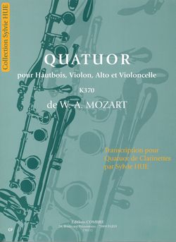Wolfgang Amadeus Mozart: Quatuor pour hautbois, violon, alto et cello KV370