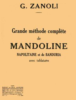 G. Zanoli: Méthode complète de mandoline