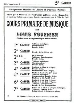 Louis Fournier: Cours primaire de musique cahier 5