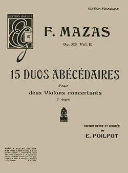 Jacques-Féréol Mazas: Duos abécédaires (15) Op.85b