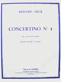 Armand Heck: Concertino n°4 sol maj. Op.34