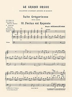Paule Piedelievre: Factus est repente (ext. de la Suite Grégorienne)
