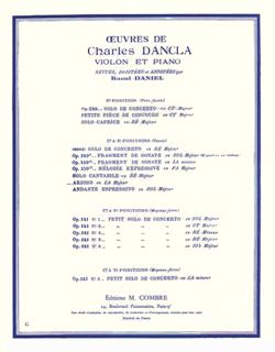 Charles Dancla: Arioso en la maj.