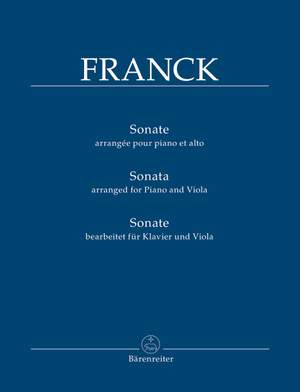 Franck, César: Sonata, arranged for Piano and Viola