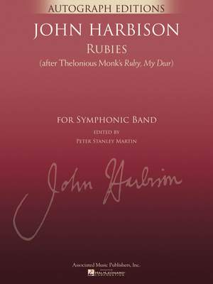 John Harbison: Rubies (After Thelonious Monk's Ruby, My Dear)