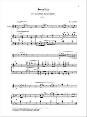 Alessandro Cusatelli: Sonatina per pianoforte e piccola orchestra