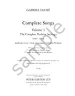 Fauré: Complete Songs Volume 3 (Medium Low Voice) Product Image
