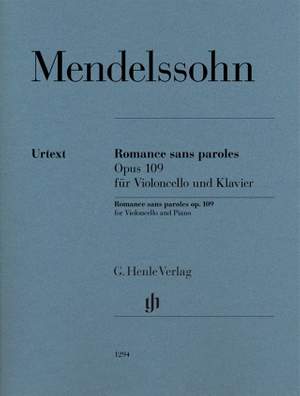 Felix Mendelssohn Bartholdy: Romance sans paroles op. 109